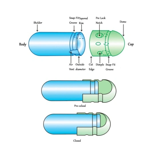 Size 0/Clear/Pullulan/Empty/Vegetable/Veggie/Vegetarian/Hard Capsule